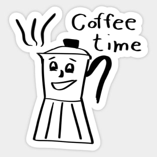 Coffee time moka pot Sticker